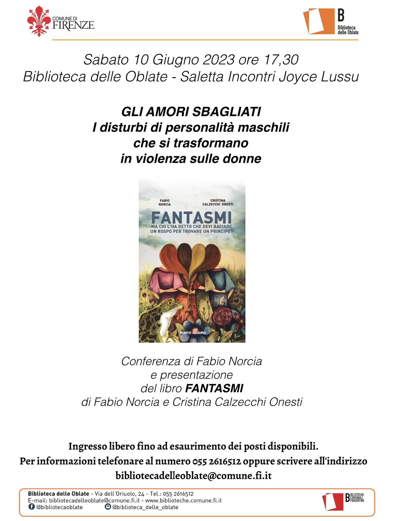 PRESENTAZIONE LIBRO  OBLATE FIRENZE